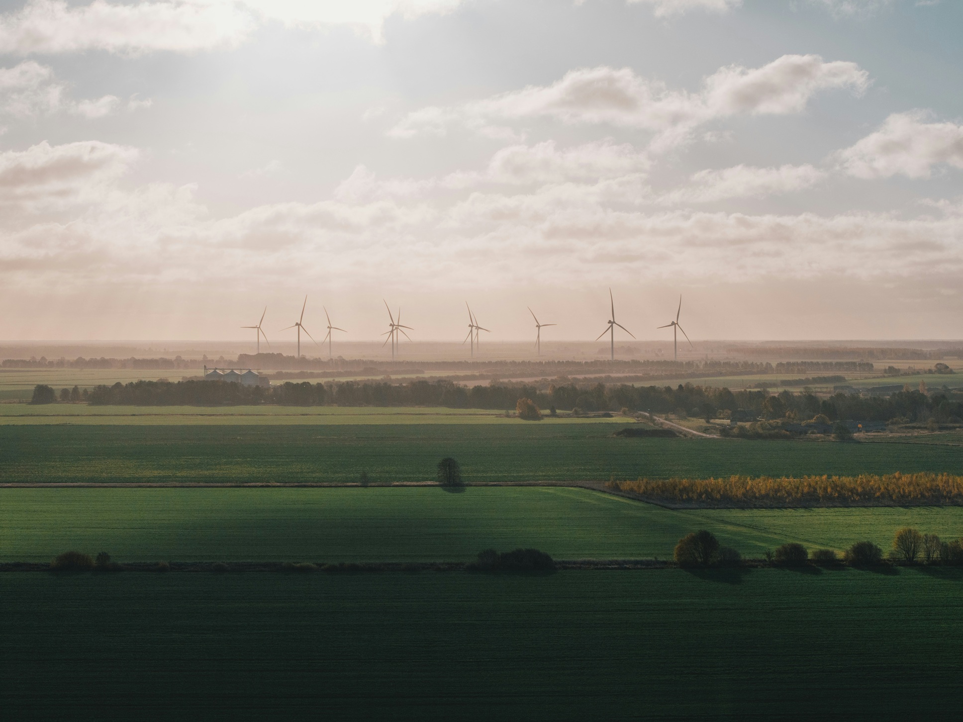 Wind farm background